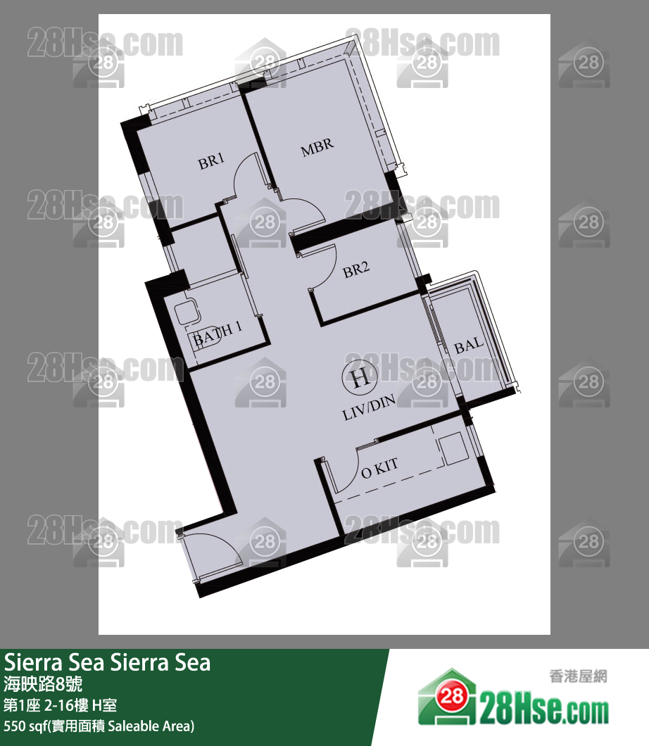Sierra Sea 1A(2)期 第1座 10樓 H室 平面圖