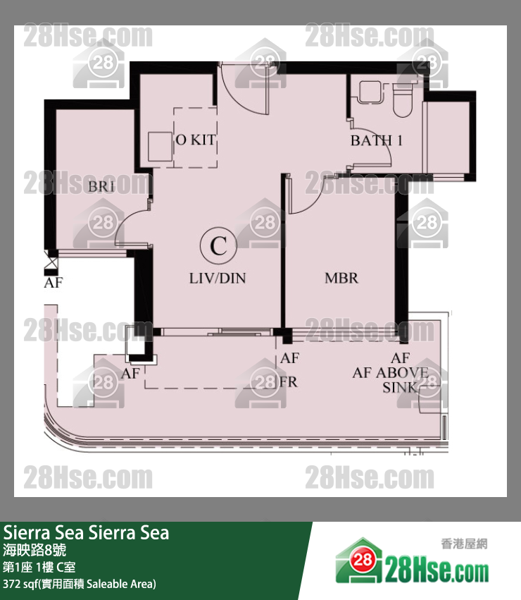 Sierra Sea 1A(2)期第1座1樓 C室 平面圖