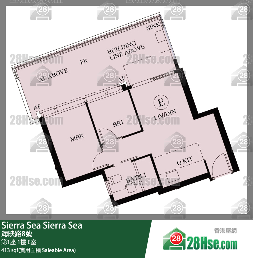 Sierra Sea 1A(2)期 第1座 1樓 E室 平面圖