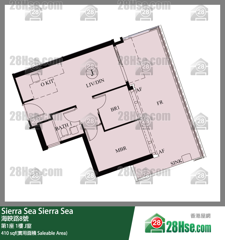 Sierra Sea 1A(2)期第1座1樓 J室 平面圖