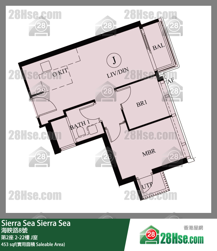 Sierra Sea 單位平面圖(由 28Hse 提供)