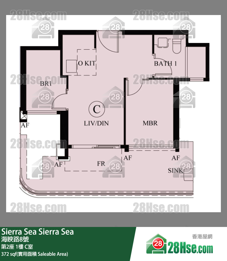 Sierra Sea 1A(2)期 第2座 1樓 C室 平面圖