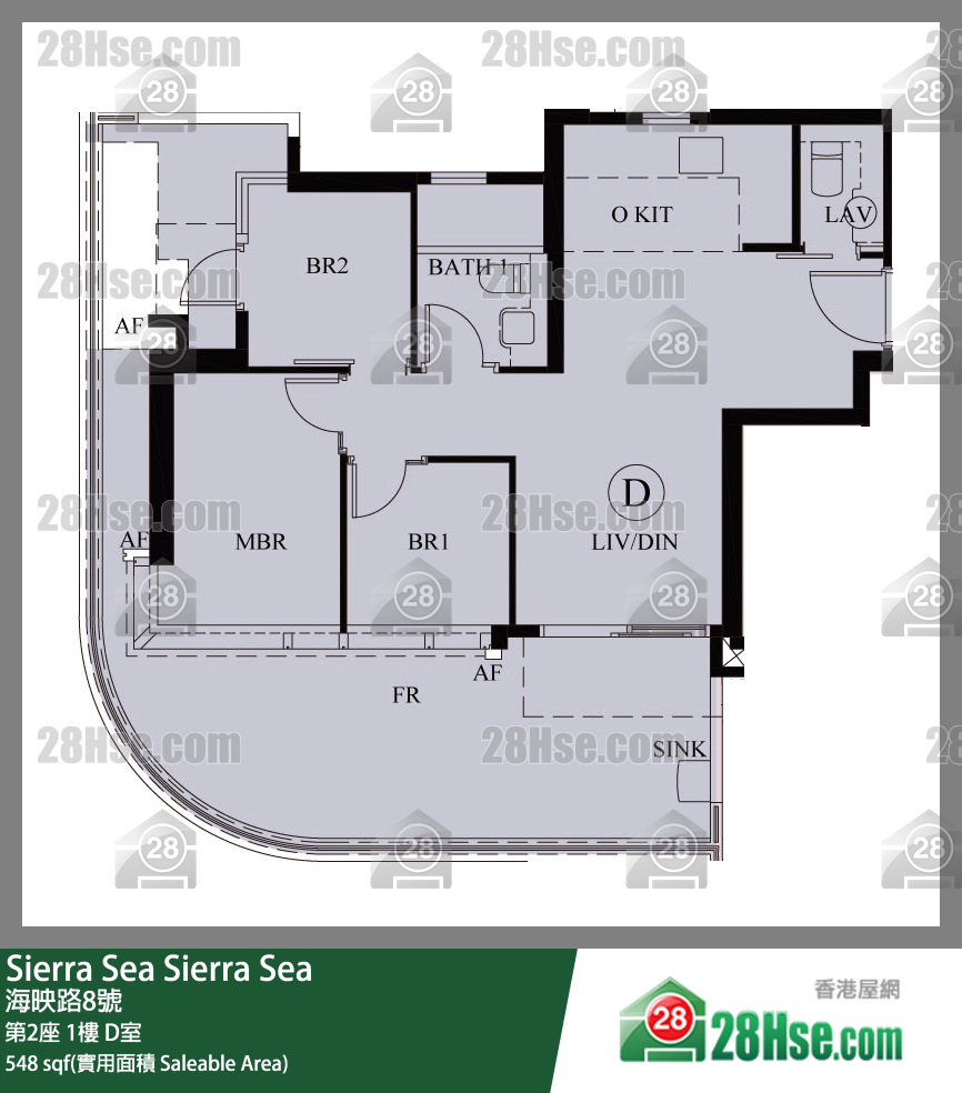 Sierra Sea 1A(2)期第2座1樓 D室 平面圖