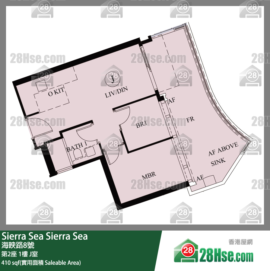 Sierra Sea 1A(2)期第2座1樓 J室 平面圖