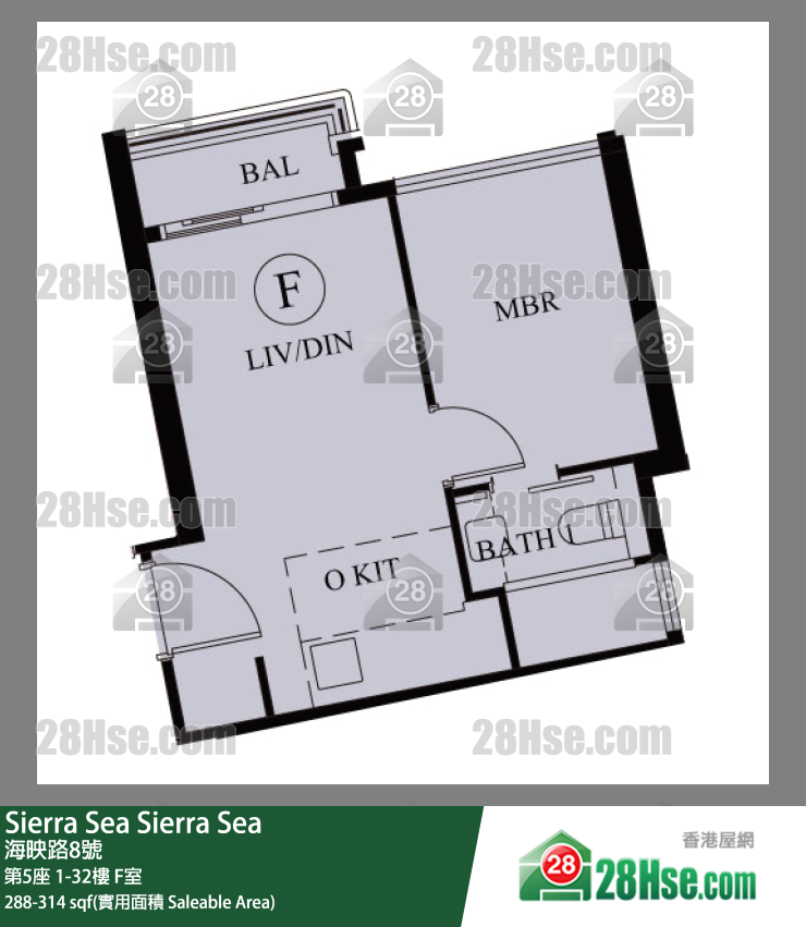 Sierra Sea 单位平面图(由 28Hse 提供)