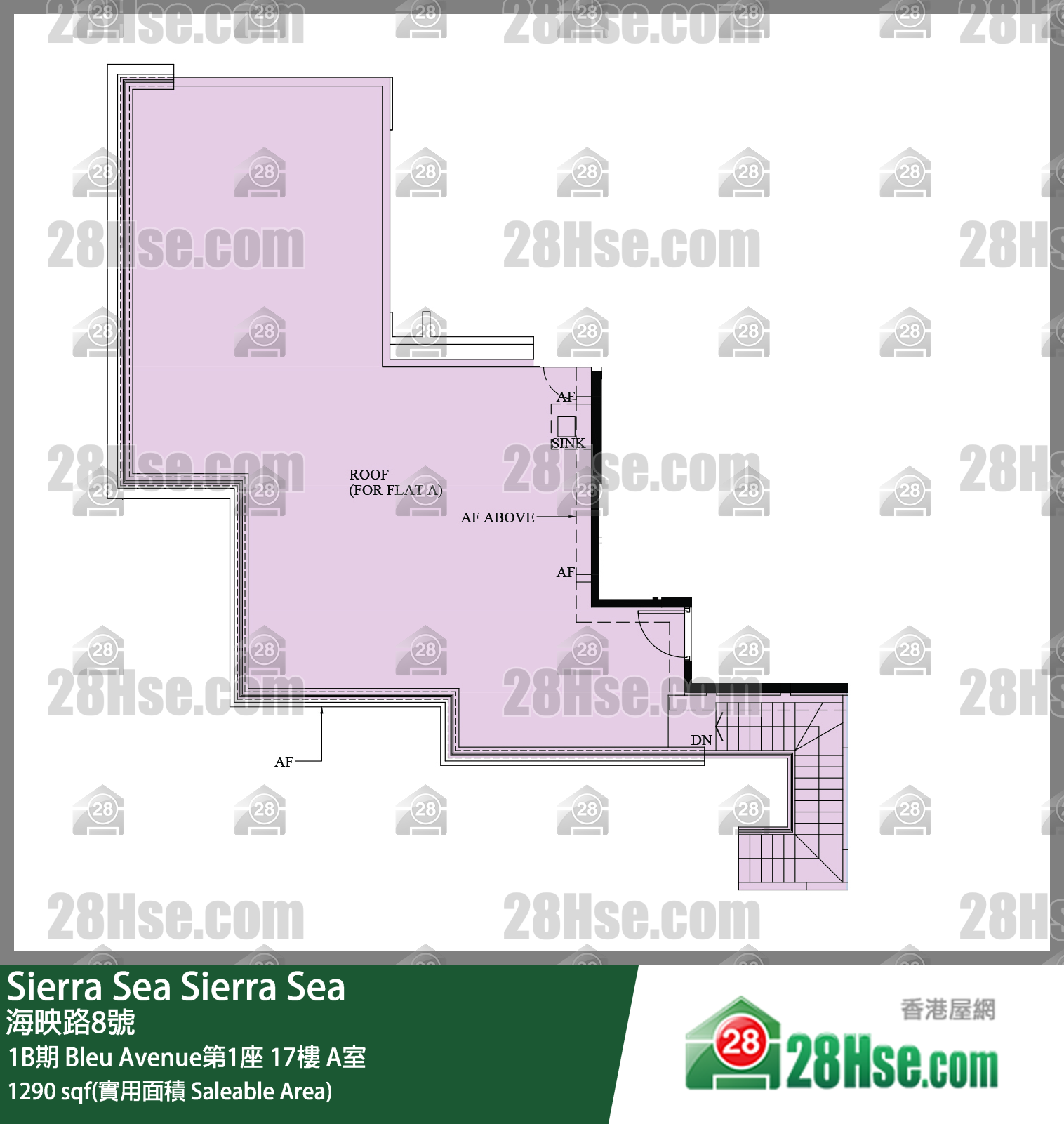 Sierra Sea 1B期 Bleu Avenue第1座 17楼 A室 平面图