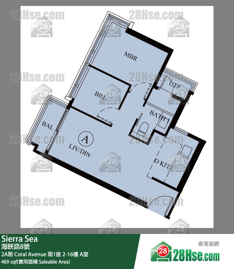 Sierra Sea 2A期 Coral Avenue 第1座 10楼 A室 平面图