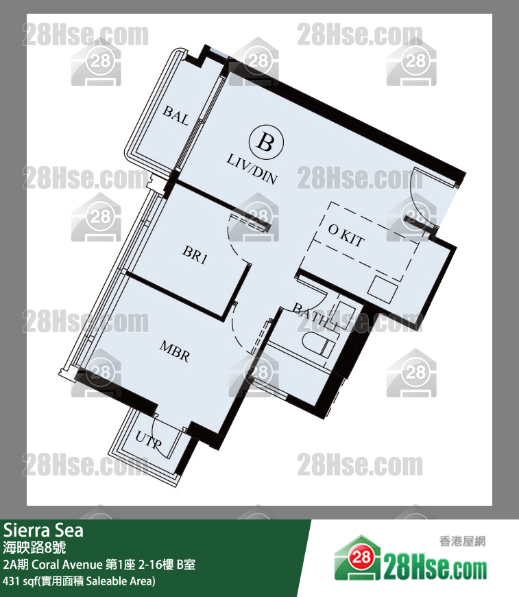 Sierra Sea 2A期 Coral Avenue 第1座 7楼 B室 平面图