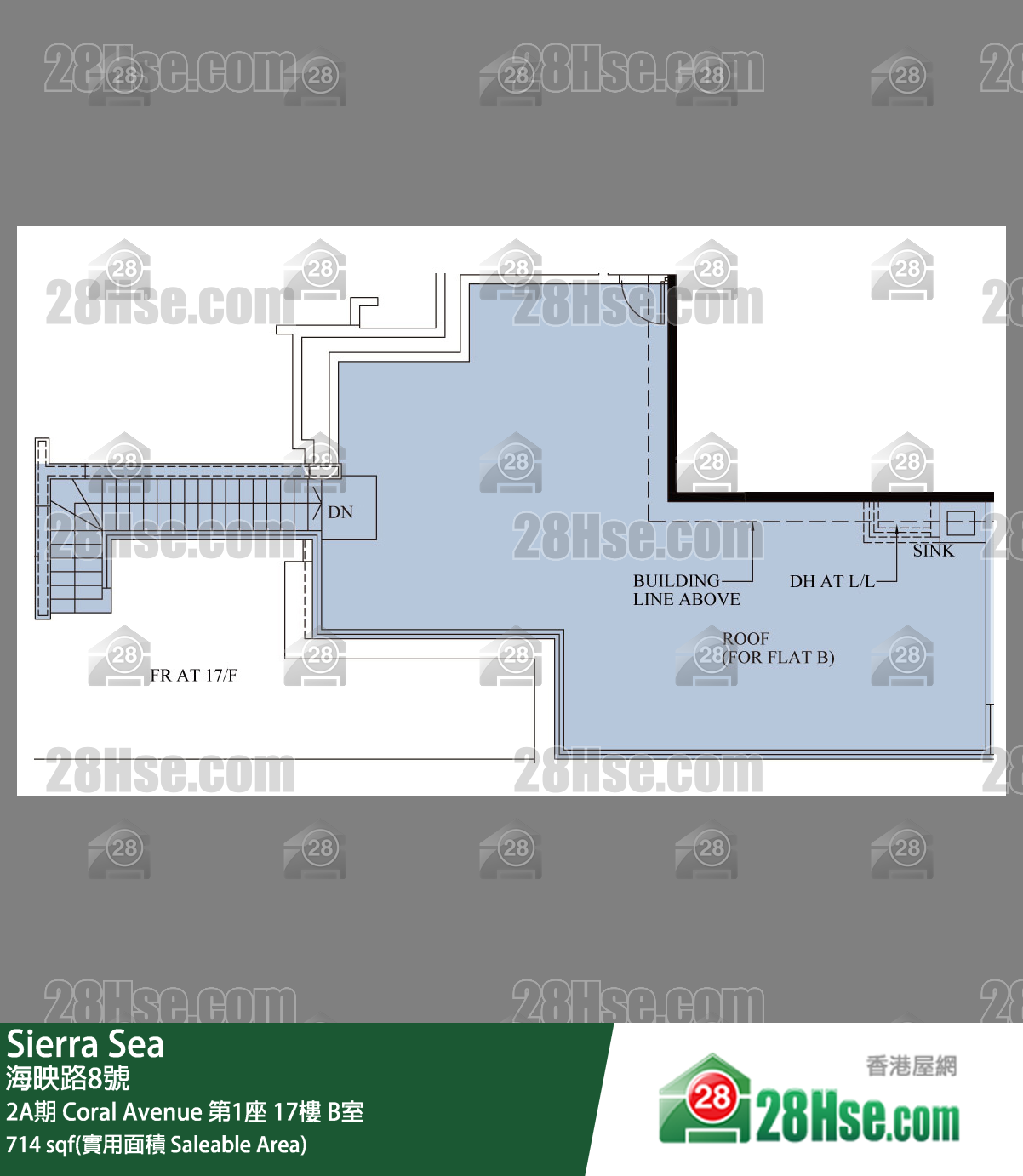 Sierra Sea 2A期 Coral Avenue 第1座 17樓 B室 平面圖