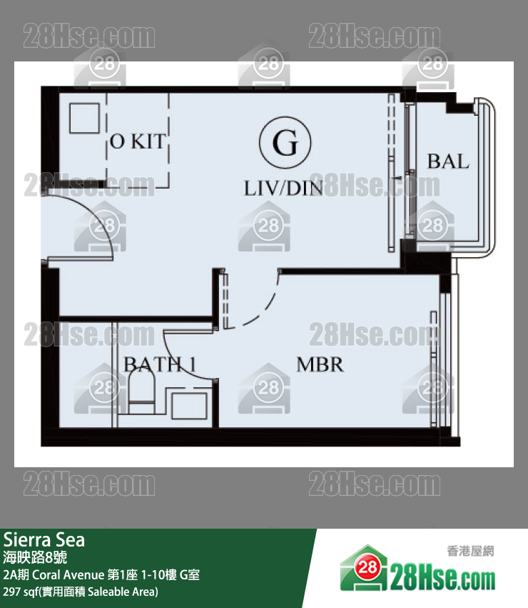 Sierra Sea 2A期 Coral Avenue 第1座 9楼 G室 平面图