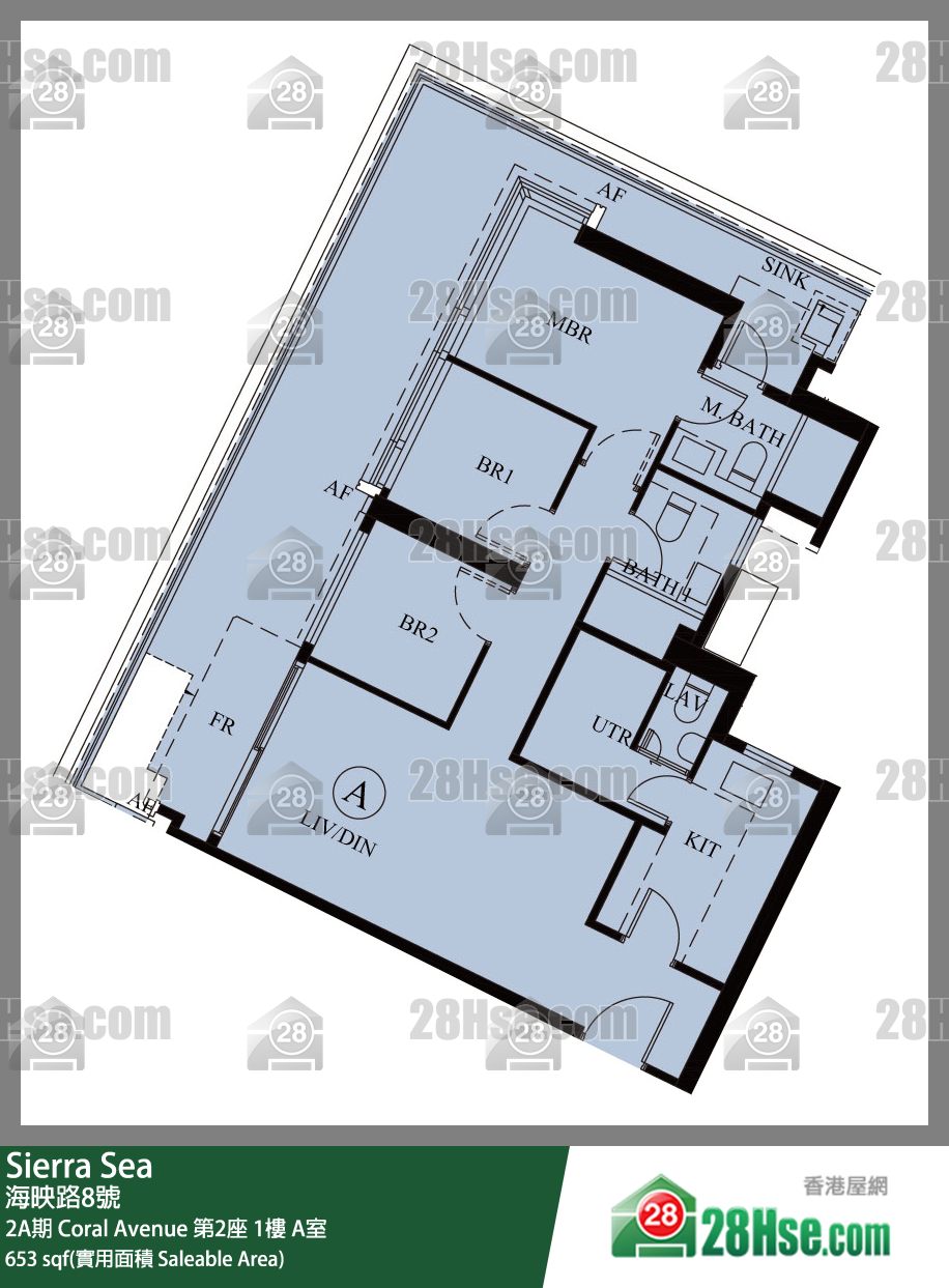 Sierra Sea 2A期Coral Avenue 第2座1楼 A室 平面图