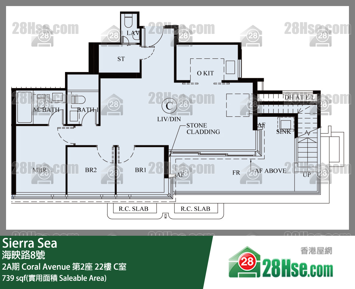 Sierra Sea 2A期 Coral Avenue 第2座 22楼 C室 平面图