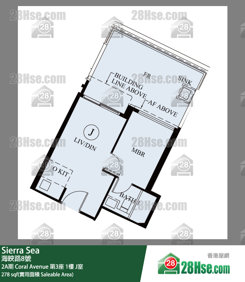 Sierra Sea 2A期Coral Avenue 第3座1楼 J室 平面图