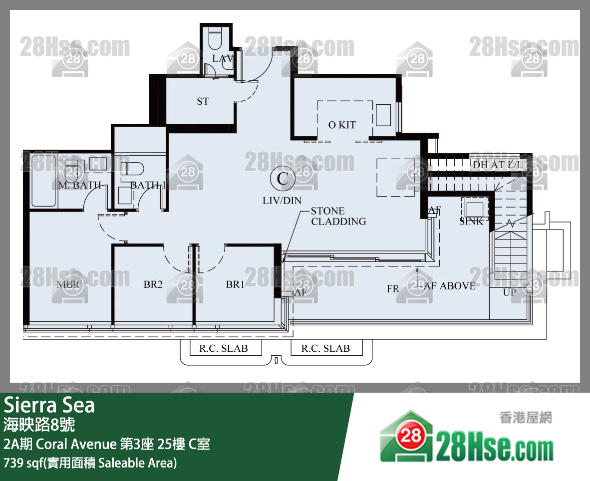 Sierra Sea 2A期 Coral Avenue 第3座 25楼 C室 平面图
