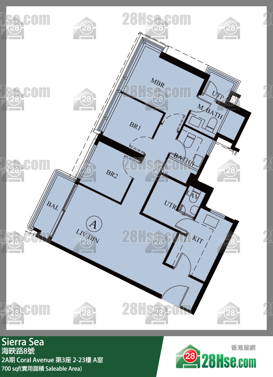 Sierra Sea 2A期 Coral Avenue 第3座 15樓 A室 平面圖