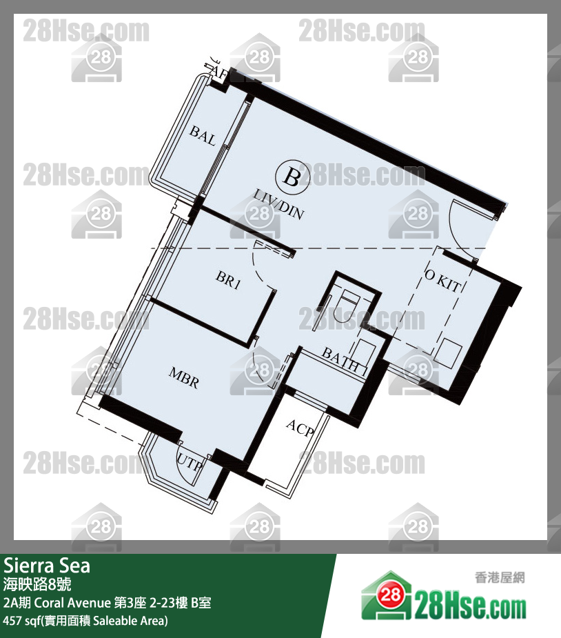 Sierra Sea 2A期 Coral Avenue 第3座 15樓 B室 平面圖