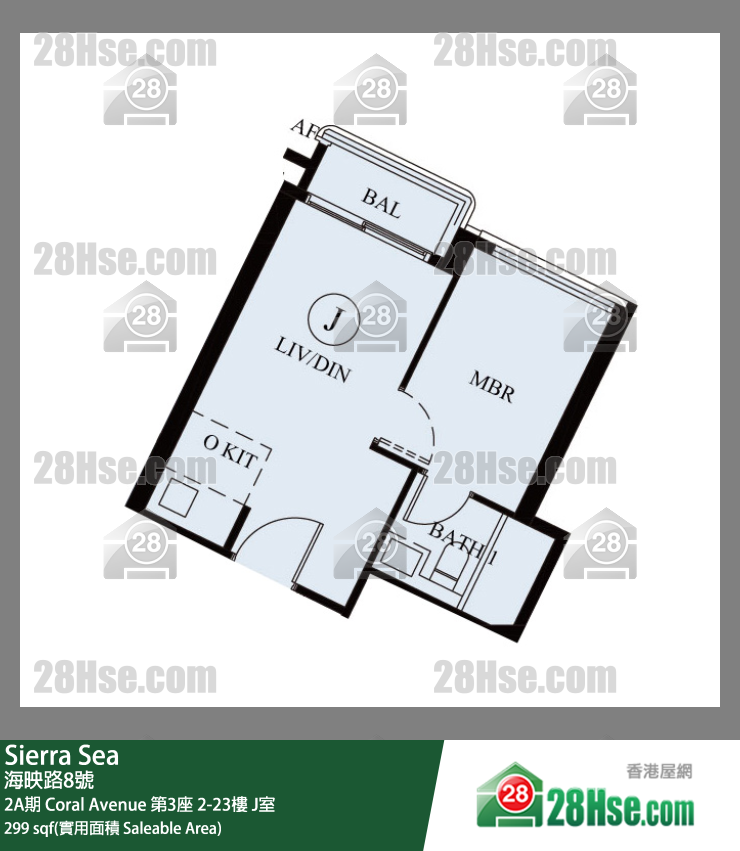 Sierra Sea 2A期 Coral Avenue 第3座 11樓 J室 平面圖