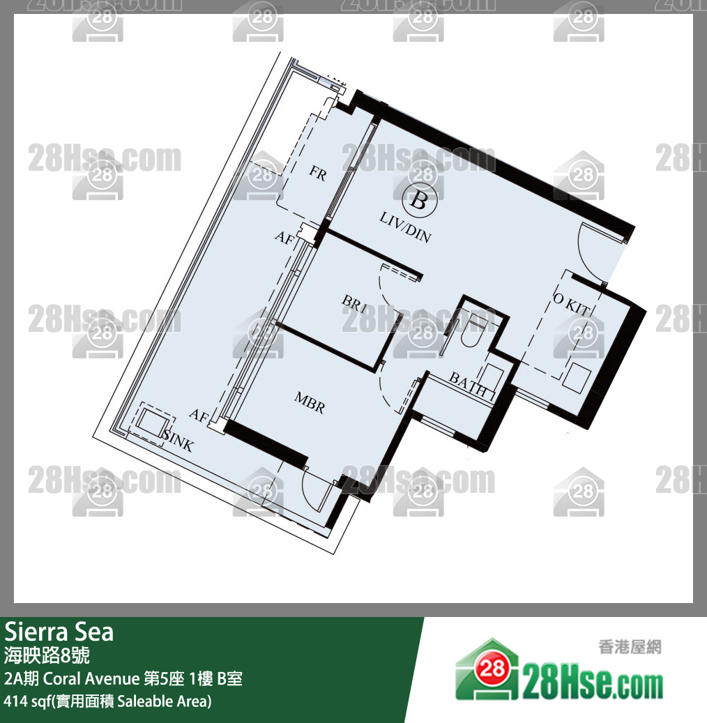Sierra Sea 2A期 Coral Avenue 第5座 1楼 B室 平面图