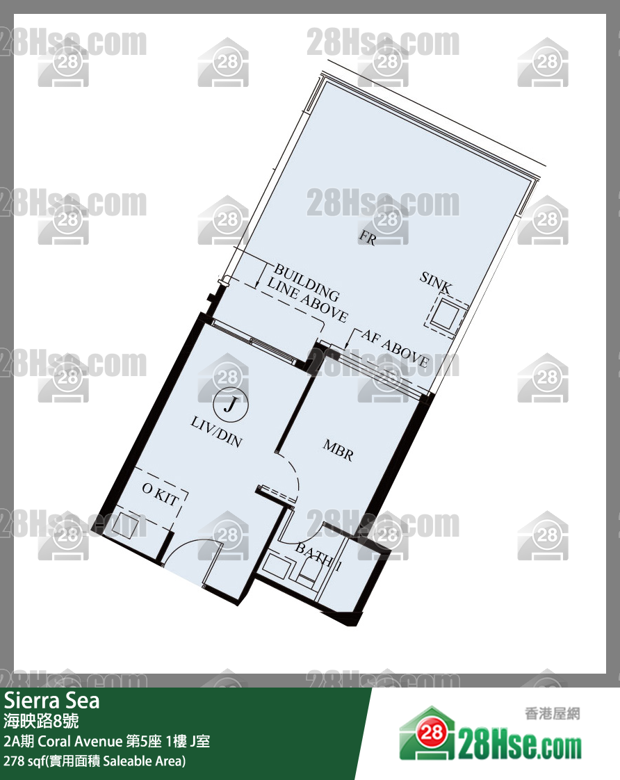 Sierra Sea 2A期 Coral Avenue 第5座 1楼 J室 平面图