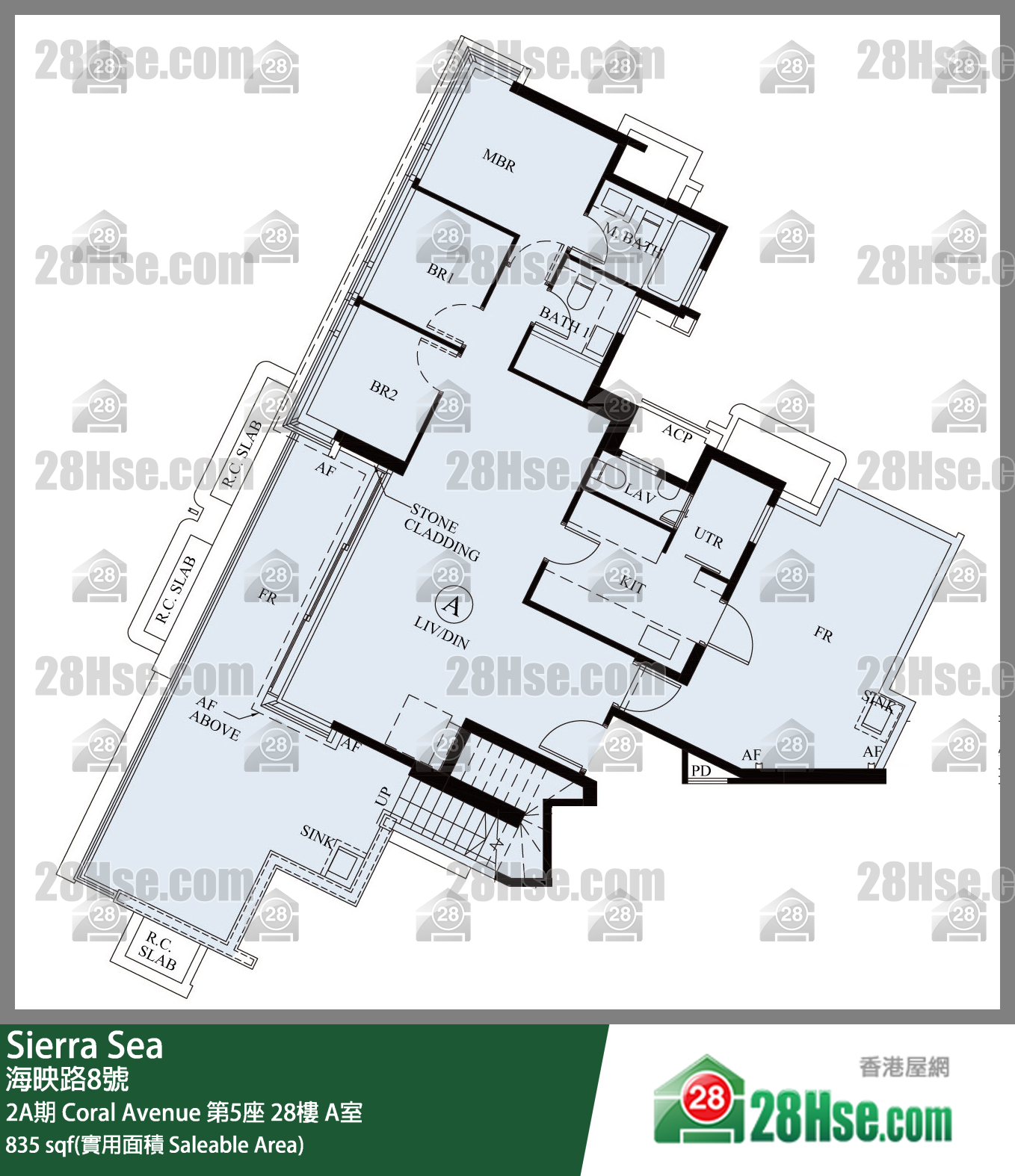 Sierra Sea 2A期Coral Avenue 第5座28楼 A室 平面图