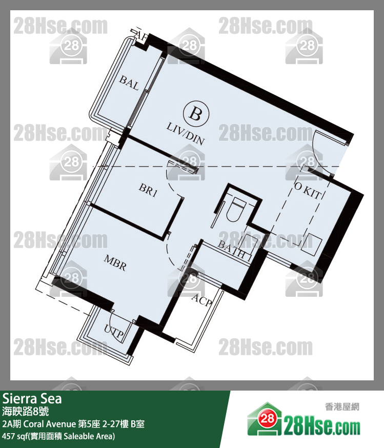 Sierra Sea 2A期 Coral Avenue 第5座 15楼 B室 平面图