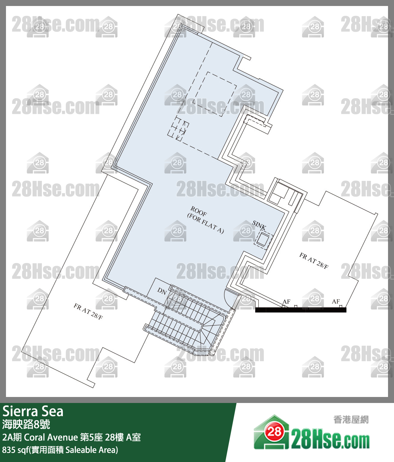 Sierra Sea 2A期Coral Avenue 第5座28楼 A室 平面图