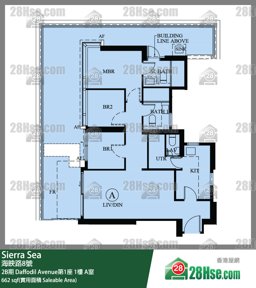 Sierra Sea 2B期 Daffodil Avenue第1座 1楼 A室 平面图