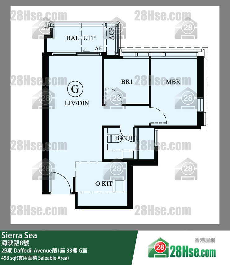 Sierra Sea 2B期 Daffodil Avenue第1座 33楼 G室 平面图