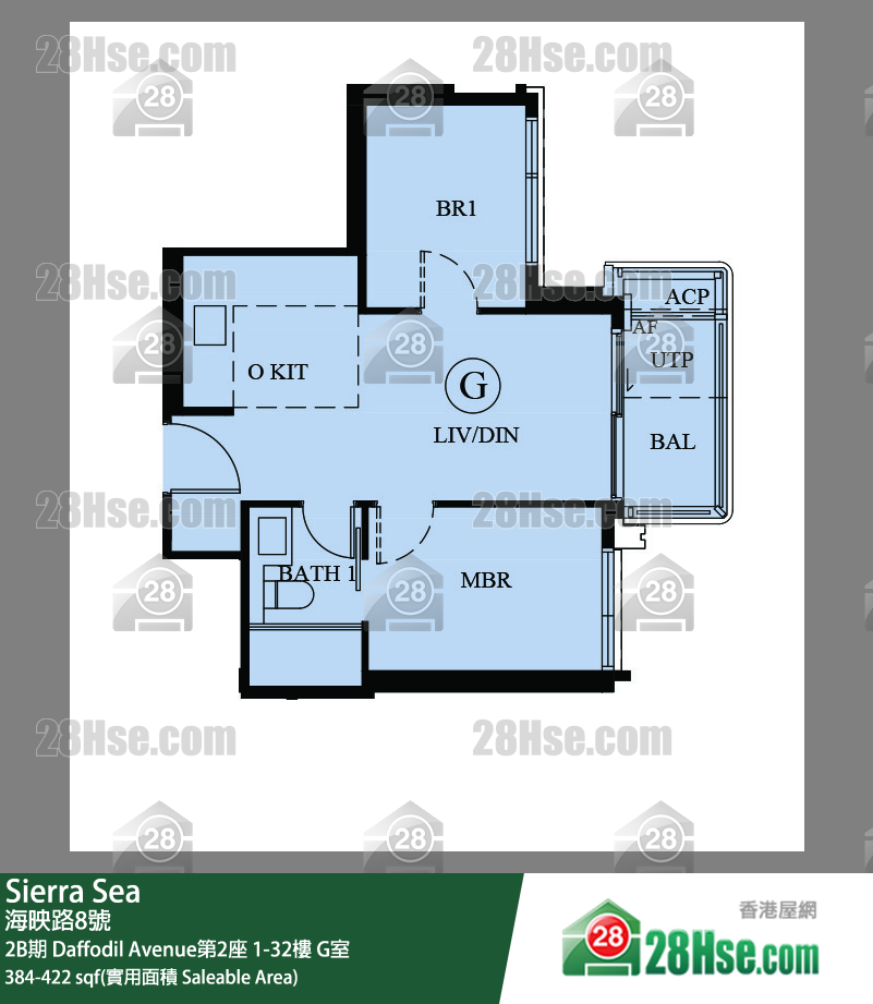 Sierra Sea 2B期 Daffodil Avenue第2座 1樓 G室 平面圖