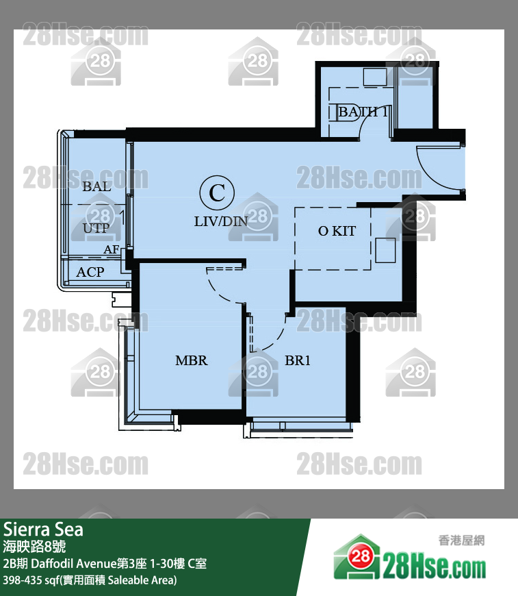 Sierra Sea 2B期 Daffodil Avenue第3座 16樓 C室 平面圖