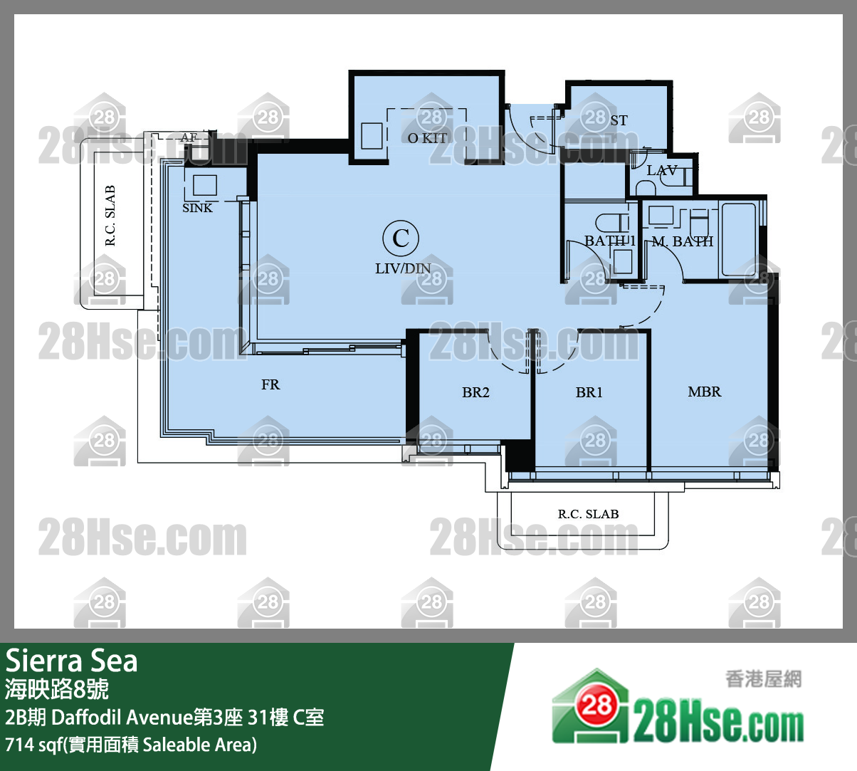 Sierra Sea 2B期Daffodil Avenue第3座31樓 C室 平面圖