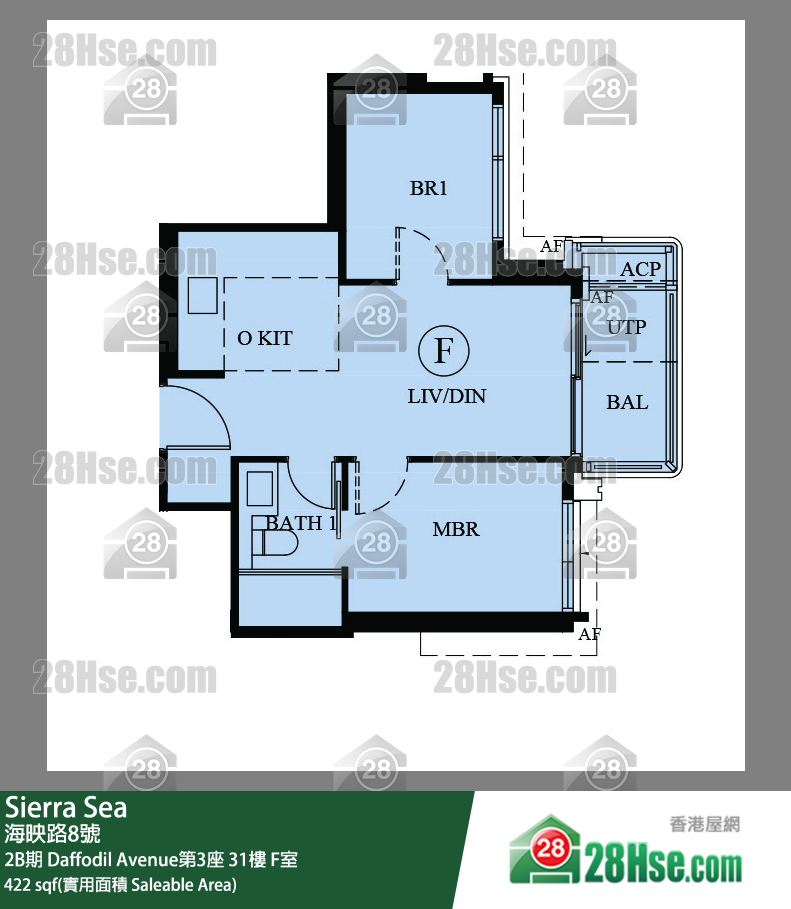 Sierra Sea 2B期 Daffodil Avenue第3座 31楼 F室 平面图