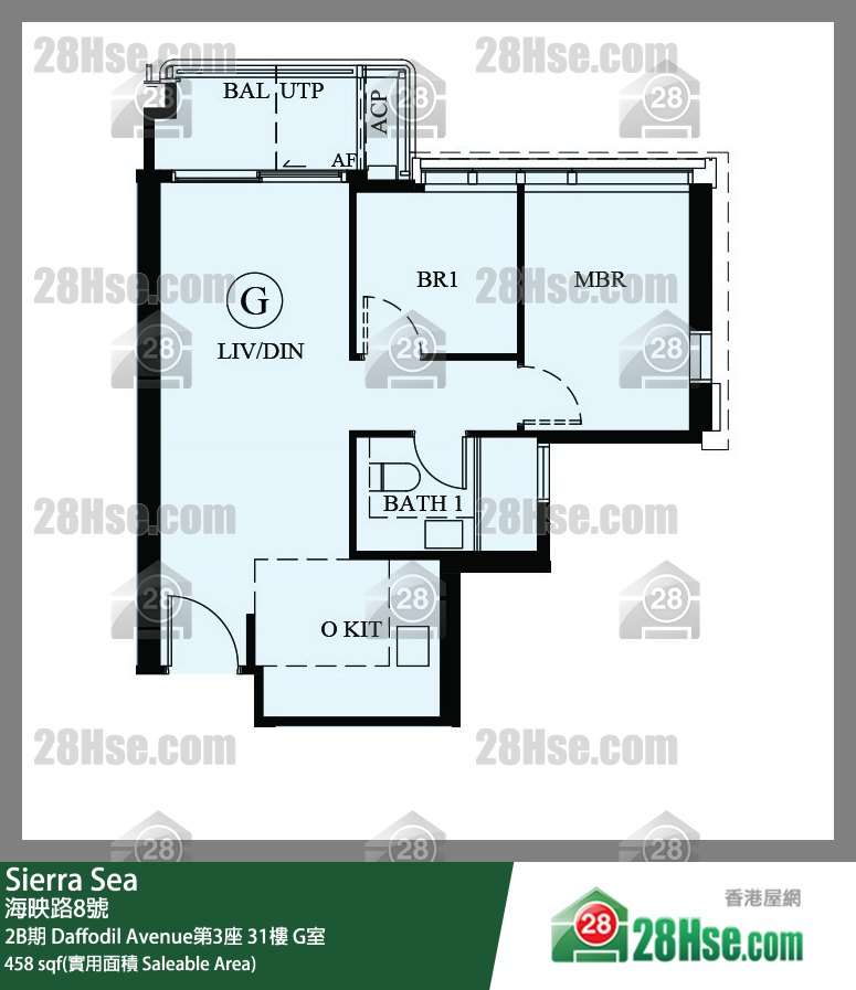 Sierra Sea 2B期 Daffodil Avenue第3座 31樓 G室 平面圖