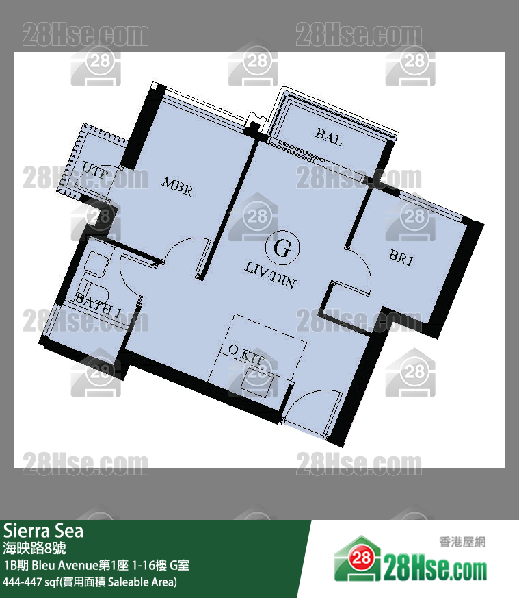 Sierra Sea 單位平面圖(由 28Hse 提供)