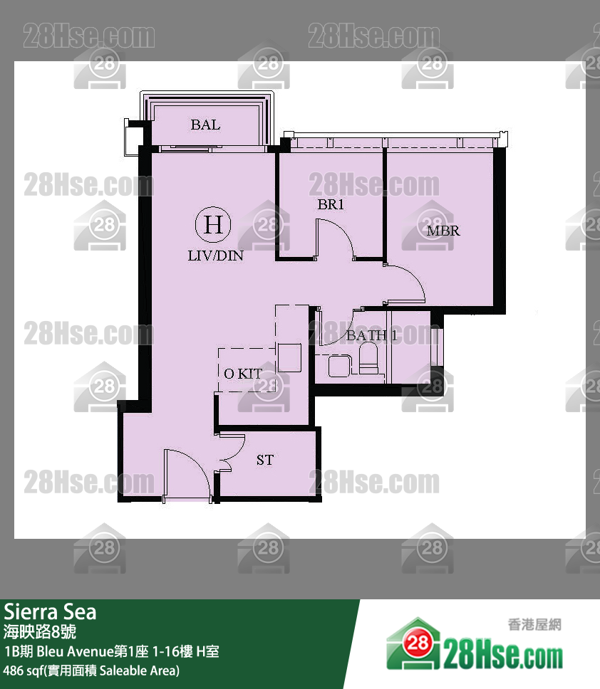 Sierra Sea 单位平面图(由 28Hse 提供)