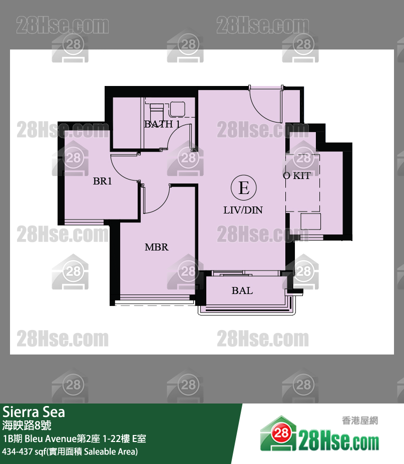 Sierra Sea 单位平面图(由 28Hse 提供)