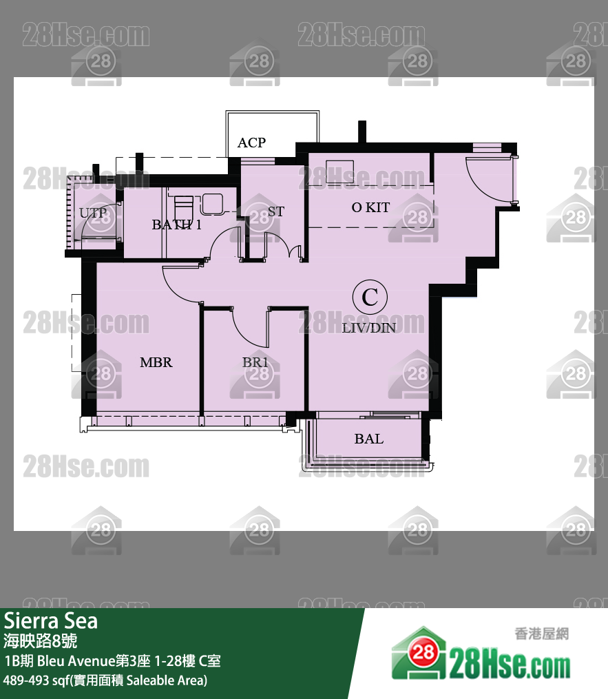 Sierra Sea 单位平面图(由 28Hse 提供)