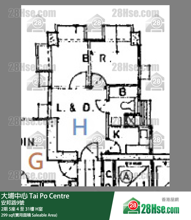 Tai Po Centre Unit FloorPlan (Provided by 28Hse)