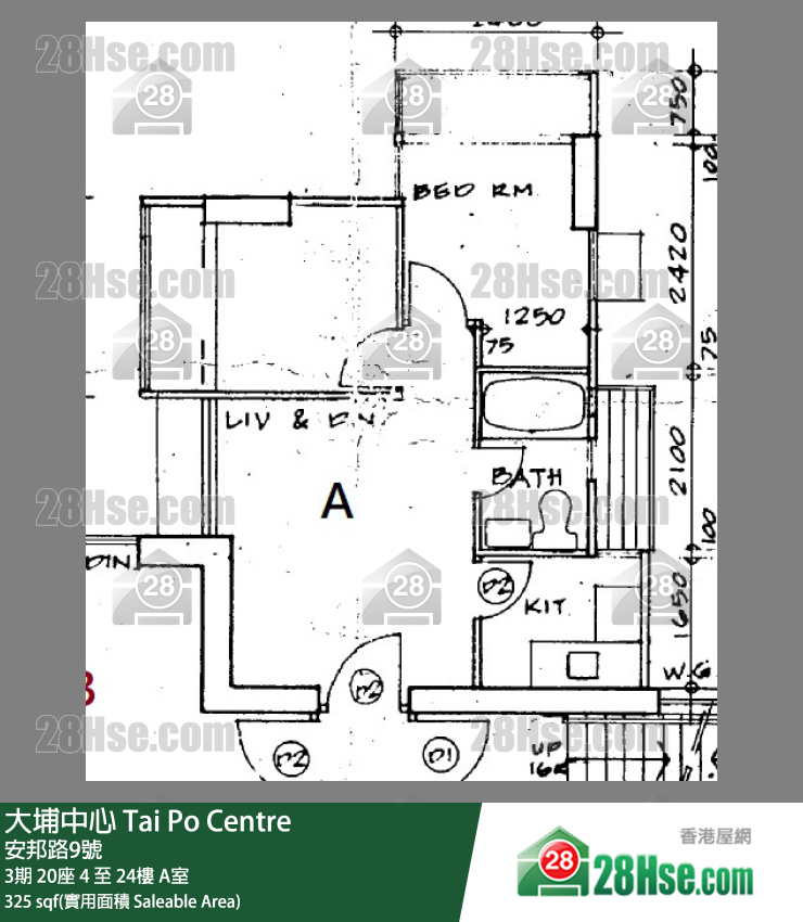 大埔中心 3期 20座 24樓 A室 平面圖