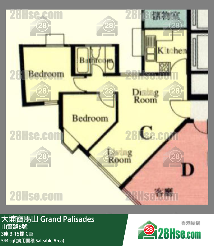 大埔寶馬山 3座7樓 C室 平面圖