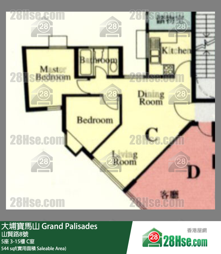 大埔寶馬山 5座 5樓 C室 平面圖