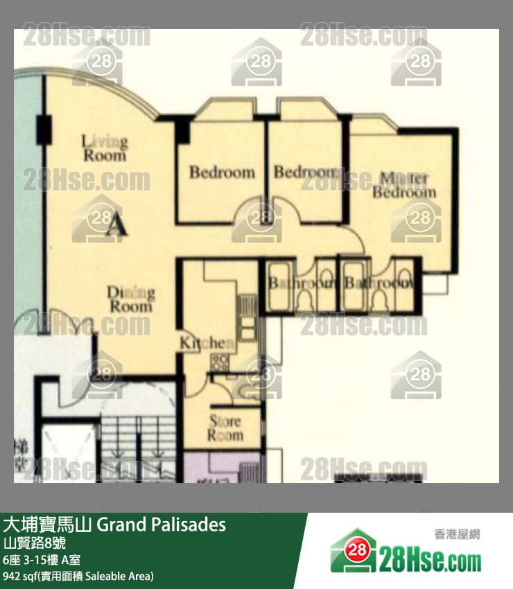 大埔宝马山 单位平面图(由 28Hse 提供)