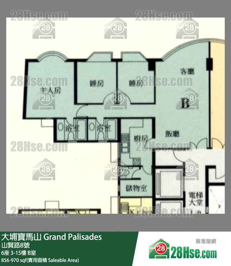 大埔寶馬山 單位平面圖(由 28Hse 提供) 大埔寶馬山 單位平面圖(由 28Hse 提供)