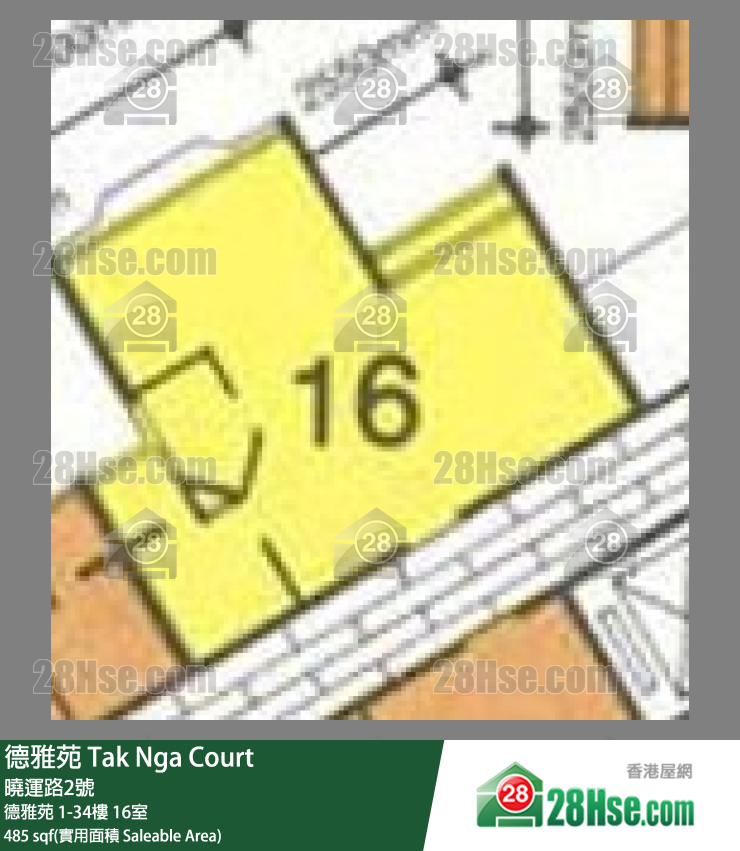 德雅苑 德雅苑2樓 16室 平面圖