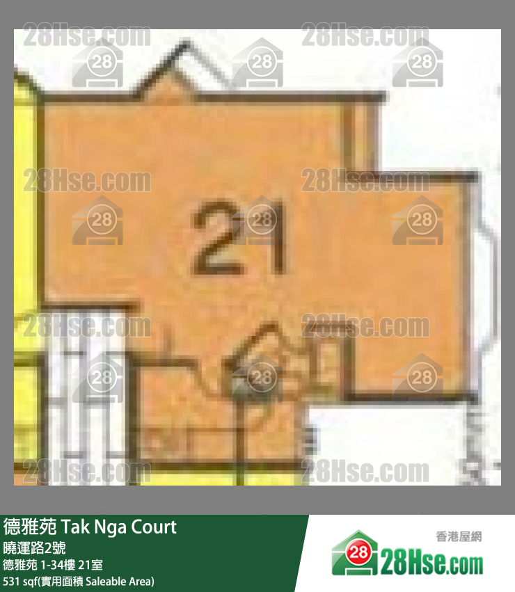 德雅苑 德雅苑26樓 21室 平面圖