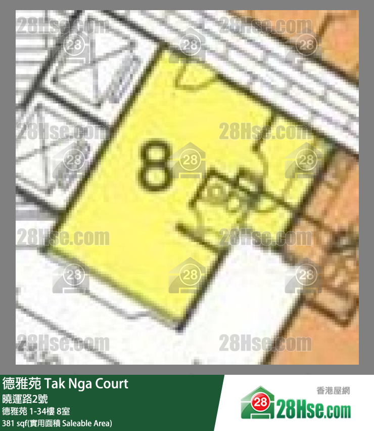 德雅苑 德雅苑3樓 8室 平面圖