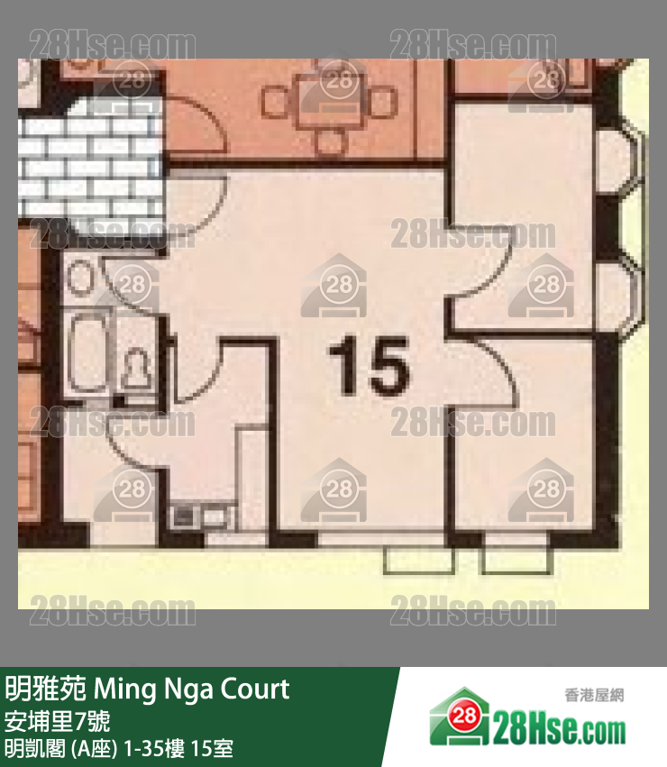 明雅苑 明凱閣 (A座)19樓 15室 平面圖