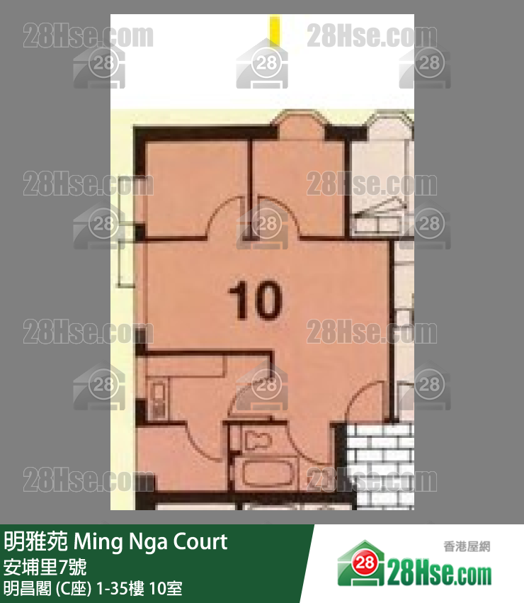 明雅苑 明昌閣 (C座) 19樓 10室 平面圖