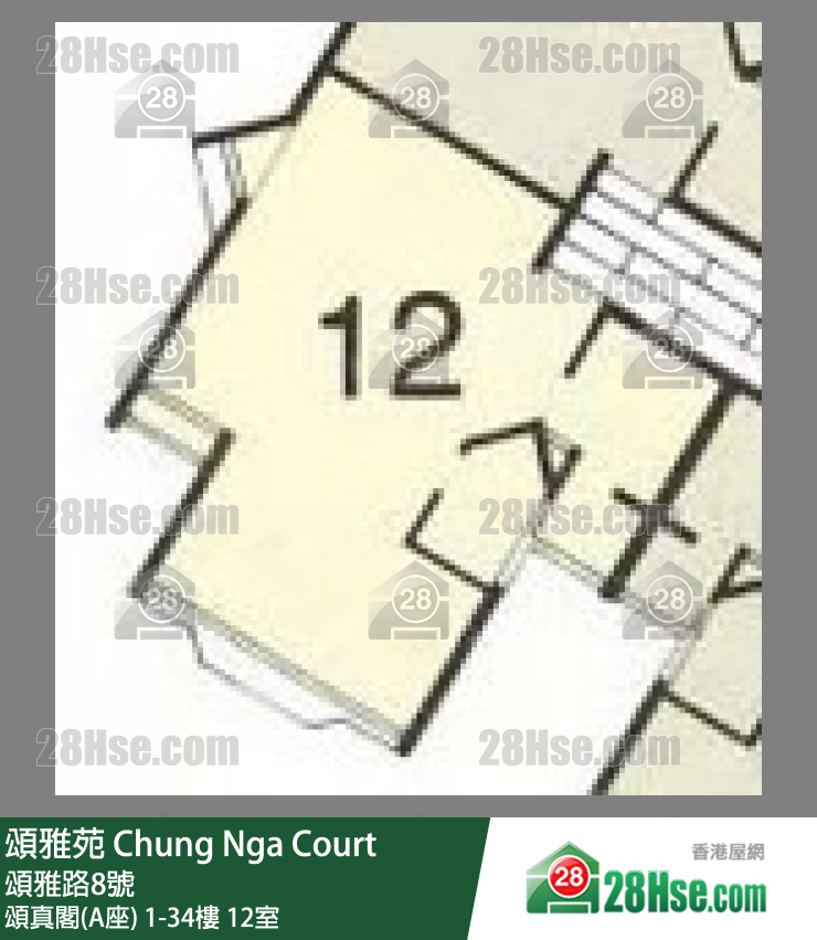 頌雅苑 頌真閣(A座)3樓 12室 平面圖