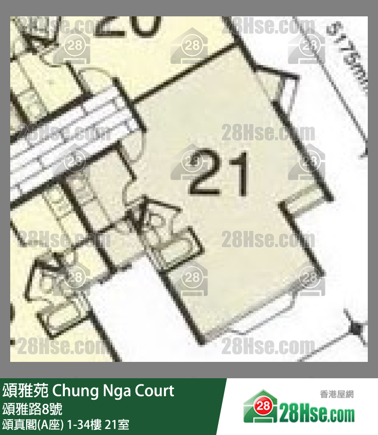 頌雅苑 頌真閣(A座) 10樓 21室 平面圖